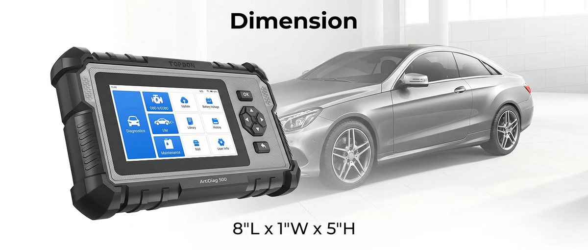 Topdon Strumento diagnostico per auto 4 sistemi OBD2 Scanner diagnostico Motore ABS SRS Airbag Strumento di scansione automatica Lettore di codici ArtiDiag500