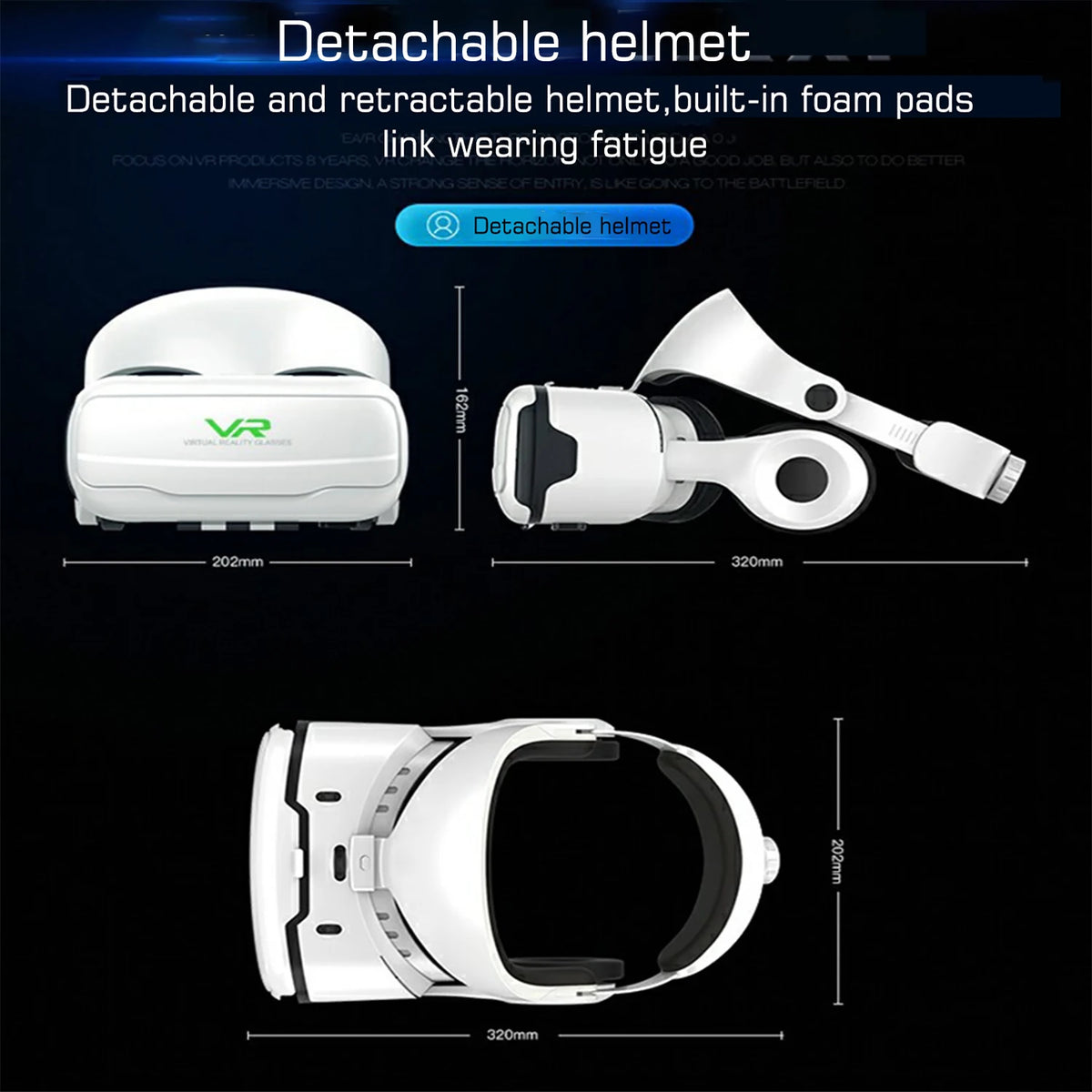 Shinecon occhiali VR per realtà virtuale cuffie 3D dispositivo Viar lenti per casco intelligente occhiali per cuffie per Smartphone cellulare
