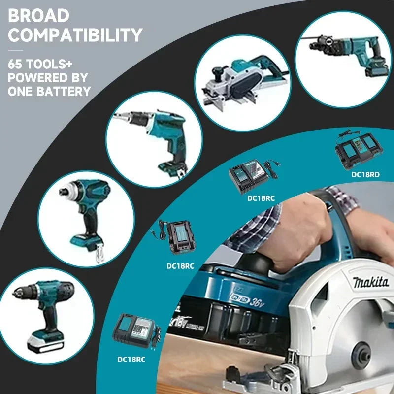 Batteria Originale Makita BL1850 18V 6Ah Compatibile con BL1830 BL1860 BL1850B - Batteria per Utensili a Batteria da 18 Volt