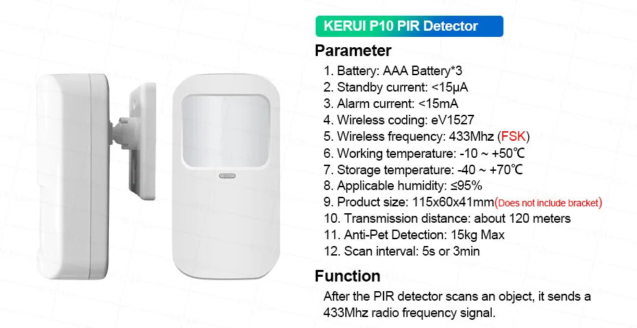 Sistema di Allarme Domestico KERUI con Schermo Touch da 7 Pollici, WiFi+4G, Compatibile con Tuya Smart, Protezione di Sicurezza FSK/ASK, Sensore PIR 433MHZ