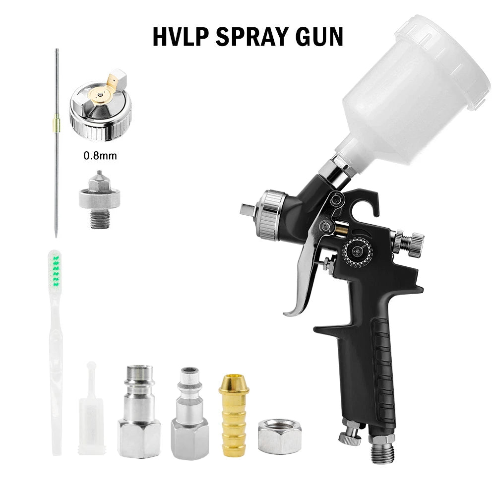Mini pistola a spruzzo HVLP H2000 con serbatoio da 125 ml