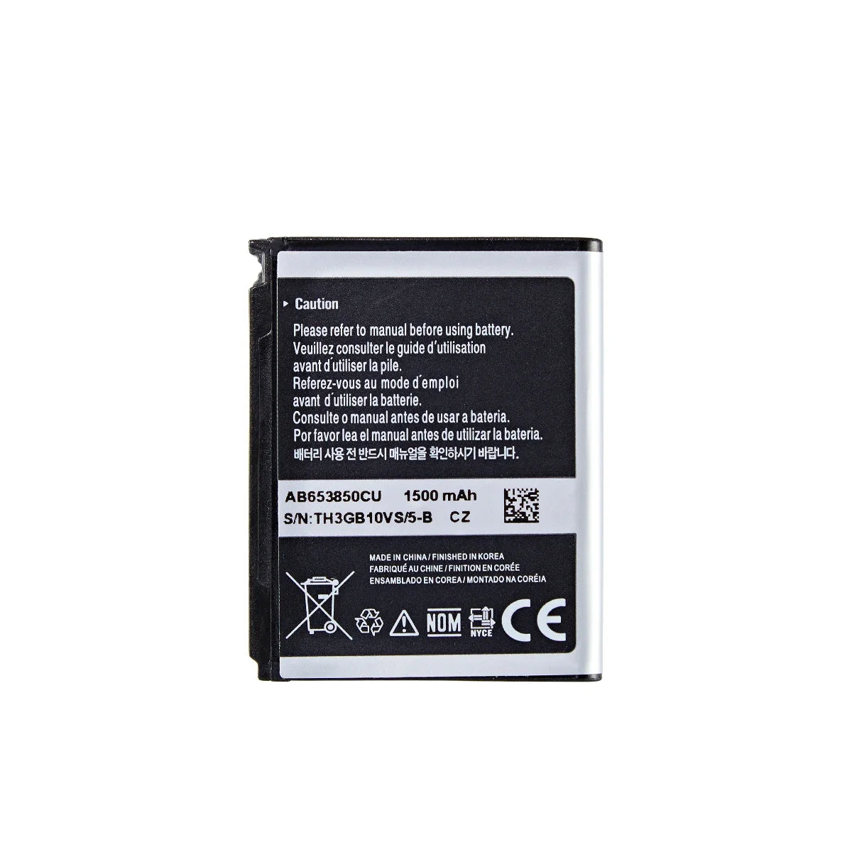 Nuovissima batteria AB653850CU AB653850CC 1500mAh per Samsung i9023 M490 M495 Nexus S i899 I909 i7500 i8000