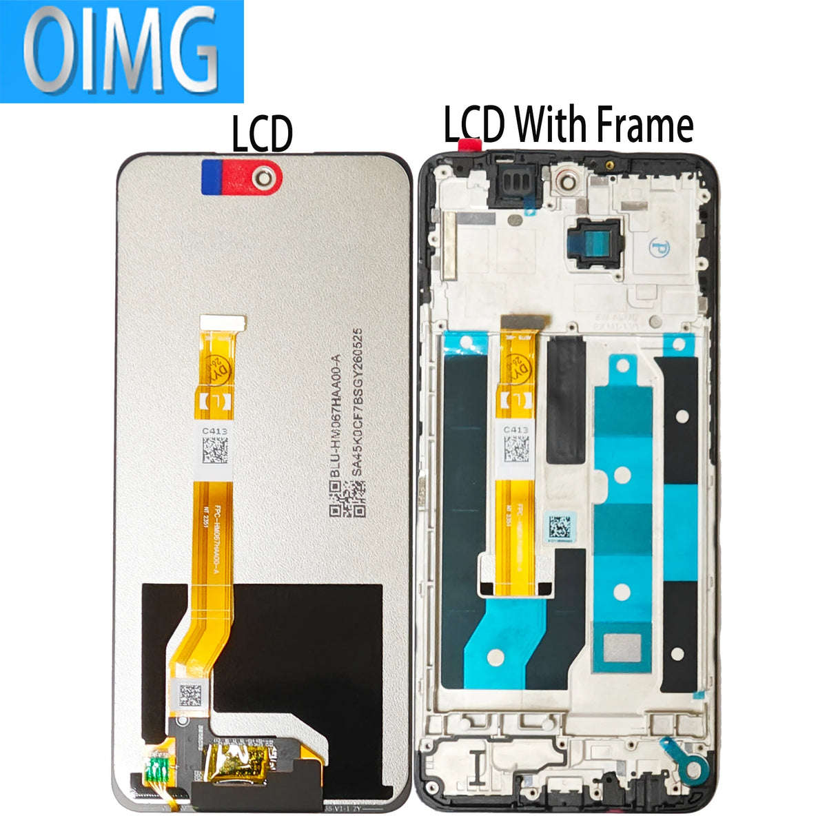 Display LCD Originale con Cornice per Realme 12 5G RMX3999 12x 5G RMX3997, Pannello Touch Screen Digitizer, Parti di Ricambio
