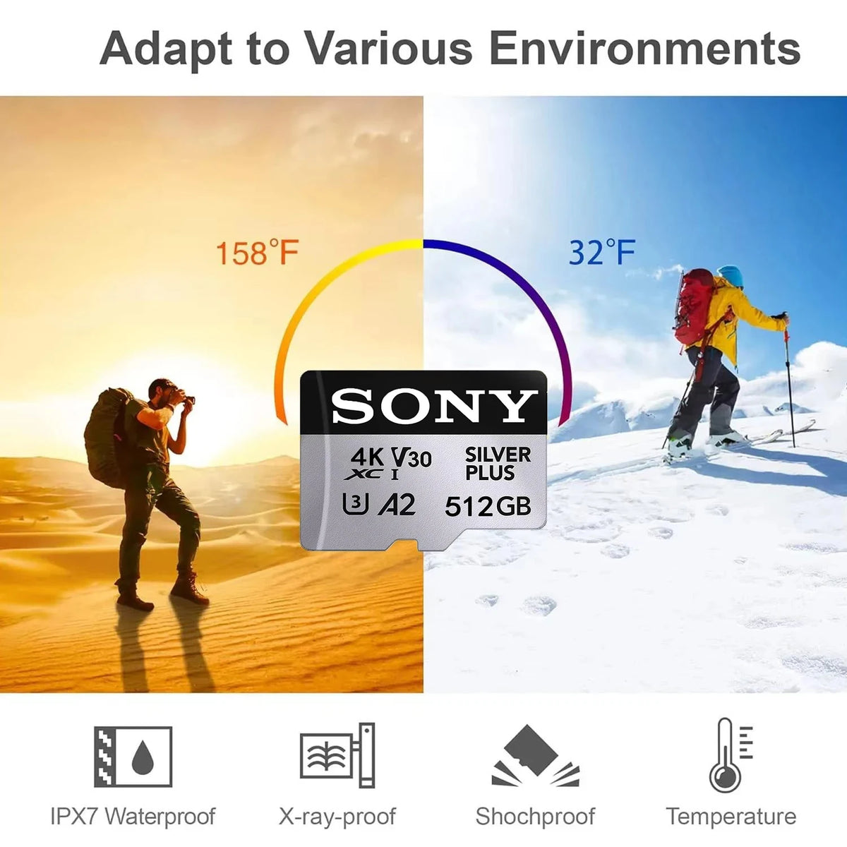 Scheda di memoria originale Sony 128GB 256GB 1024GB 512GB ad alta velocità, facile da trasportare, espansione MicroSD grigia ™ Scheda Flash UHS-I