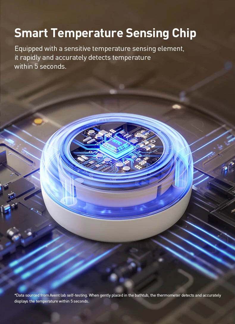 Termometro Digitale Philips Avent per Misurare la Temperatura dell'Acqua, Lettura Rapida in 5s, Ricaricabile USB, Misuratore di Temperatura Galleggiante