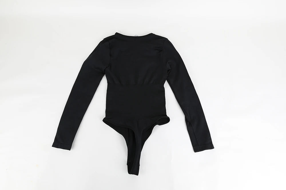 Body a maniche lunghe Perizoma Shapewear Donna New Slim Tummy Control Intimo Pancia Sottoseno Corsetto Abbigliamento femminile Autunno