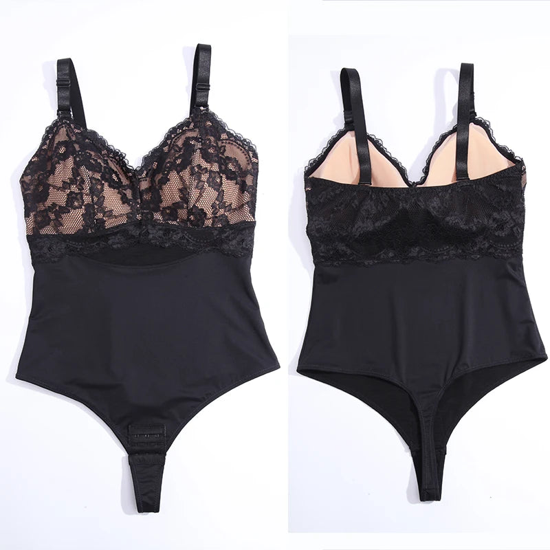 Perizoma in pizzo Body Shapewear Donna Nuovo Shaper per tutto il corpo Vita sottile Tummy Control Intimo Pancia piatta Corsetto liscio Nudo