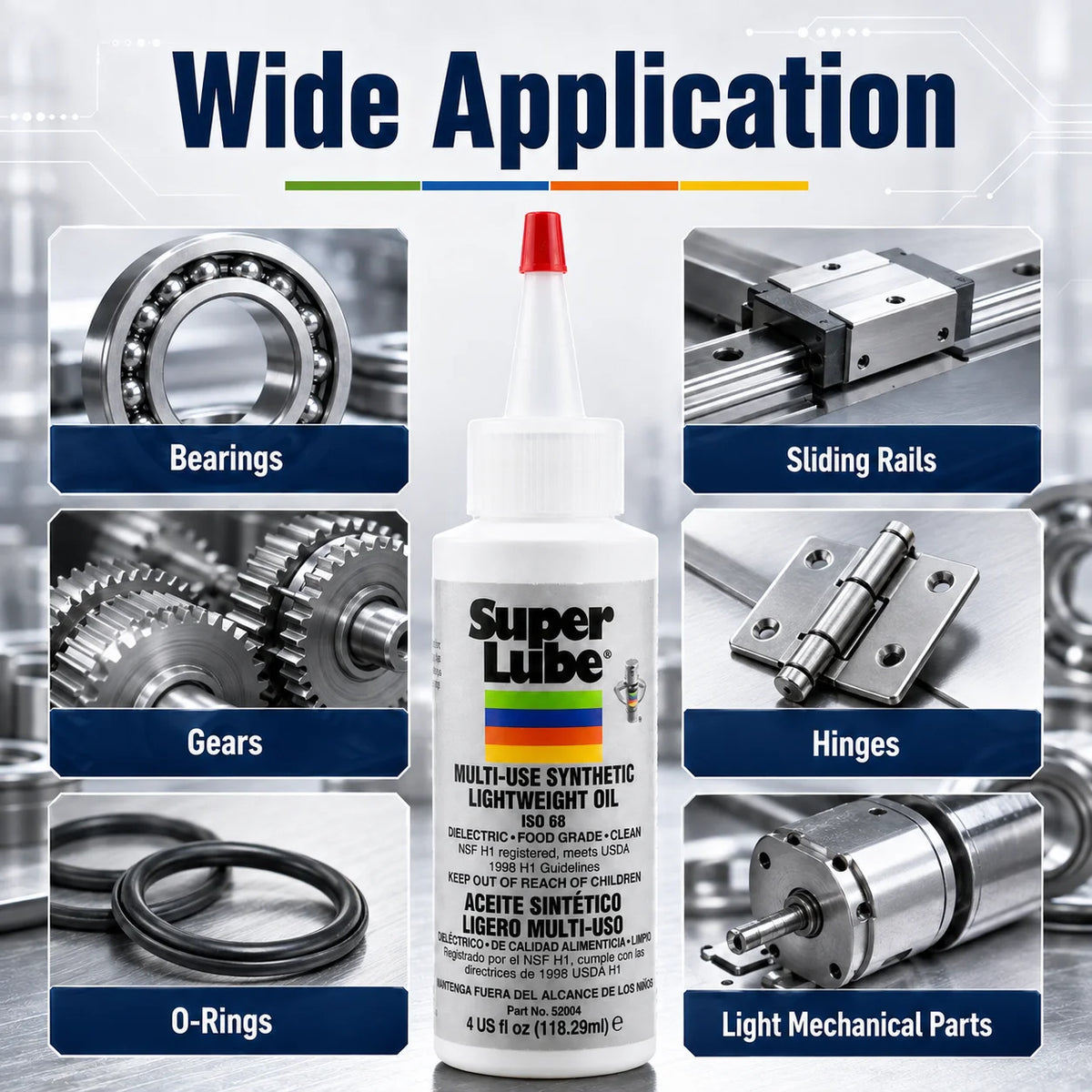 Super Lube 52004 Olio Sintetico Leggero ISO 68 Lubrificante Multiuso per Stampanti 3D, Cuscinetti e Guide