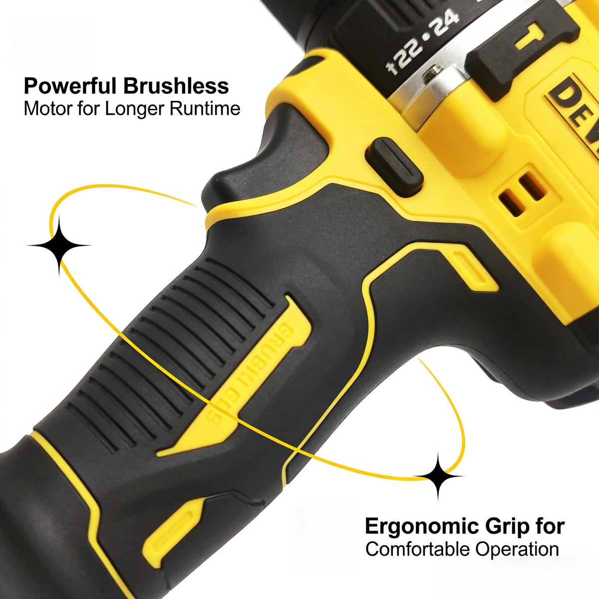 DEWALT DCD805 Trapano a Batteria Brushless 20V: Avvitatore a Impulsi Multifunzione Compatto (Solo Utensile)
