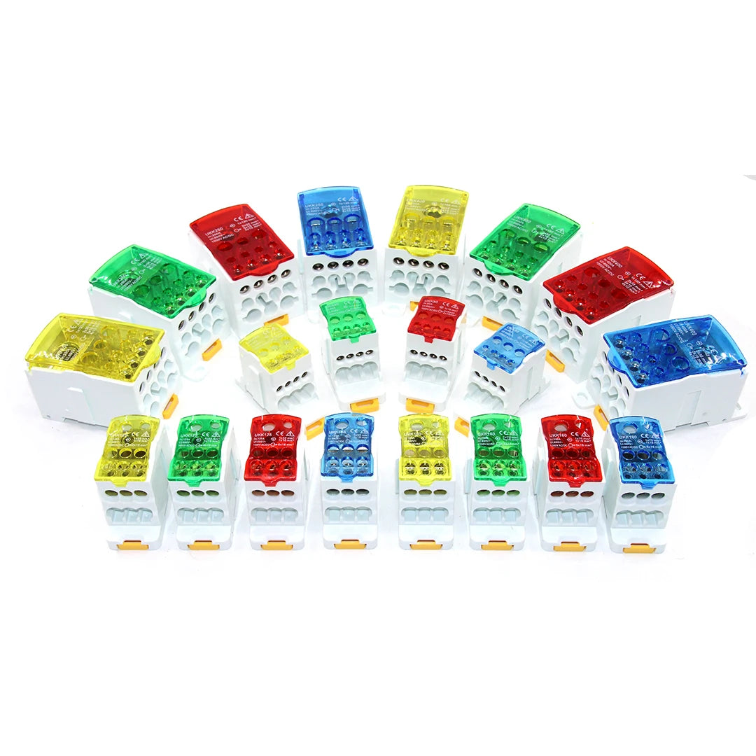 Elettrico Split Morsettiera su Guida Din Scatola di Giunzione Cavo di Alimentazione Connettore Elettrico UKK80A 125A 160A 250A 400A 500A