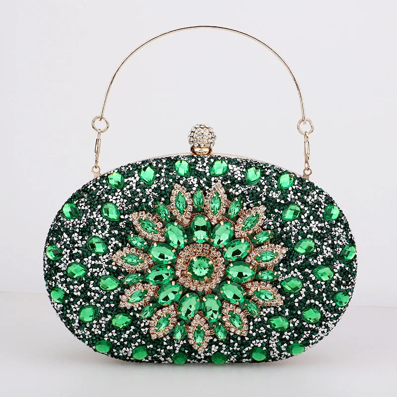 Diamond Crystal Women Make Up Cosmetic Evening Shoulder Messenger pochette borsa per telefono borsa dorata argentea rossa rosa nera