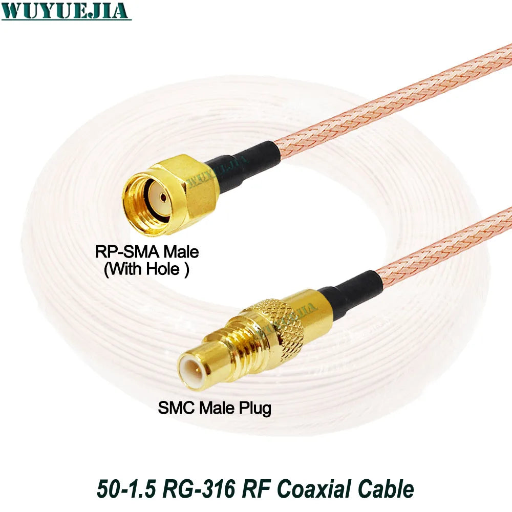 Linea di collegamento SMA a SMC RF Interfaccia SMC Spina maschio SMA a prolunga jack femmina SMC Cavo coassiale adattatore RF 50-1,5 RG-316