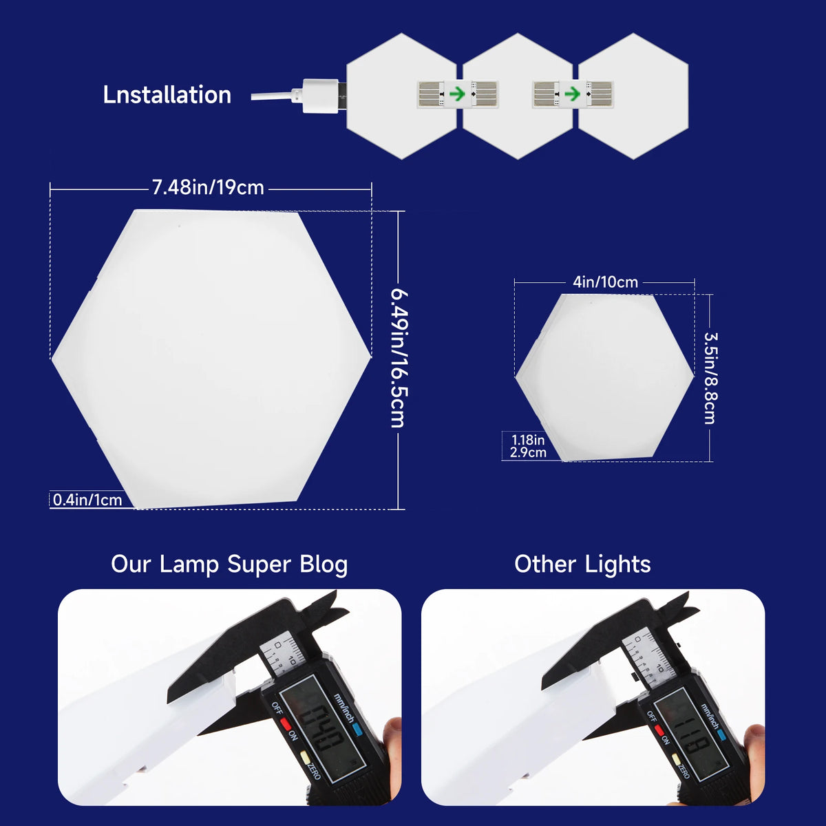 Lampada da parete a LED sottile Smart RGB Quantum Lamp APP Pickup Light per sala da gioco ufficio sfondo decorazione della parete luce notturna