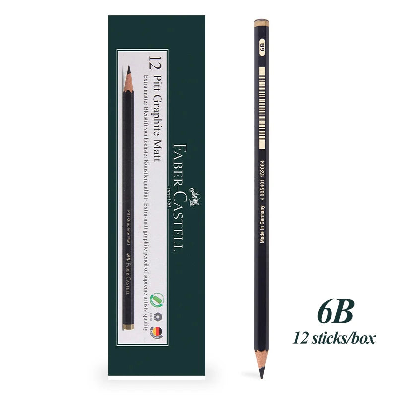 Faber-Castell 8/12pcs Set Matte Sketch Pencil Art Graphite per schizzo Black Lead Writing Drawing matite di grafite forniture