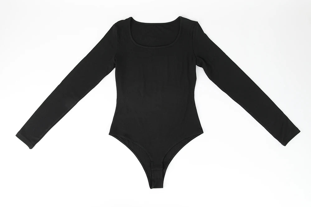 Body a maniche lunghe per donna Girocollo Shapewear Shaper Lady Sexy Going Out Top Tuta Abiti caldi femminili Autunno Inverno