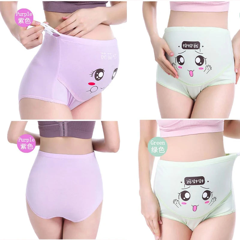 Mutandine di cotone per la biancheria intima di maternità incinta Mutandine vestiti per le donne incinte Slip di gravidanza Intimo di maternità a vita alta