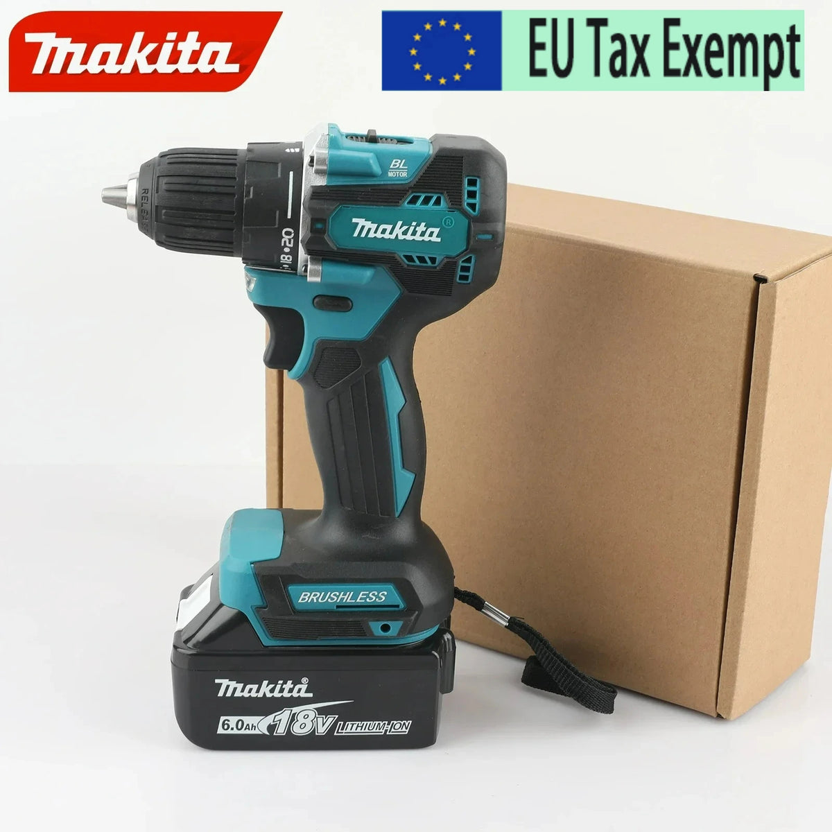 Trapano Elettrico Brushless Makita 18V DDF487, Adatto per Trapano a Percussione a Cinque Corde per Uso di Squadre di Decoratori
