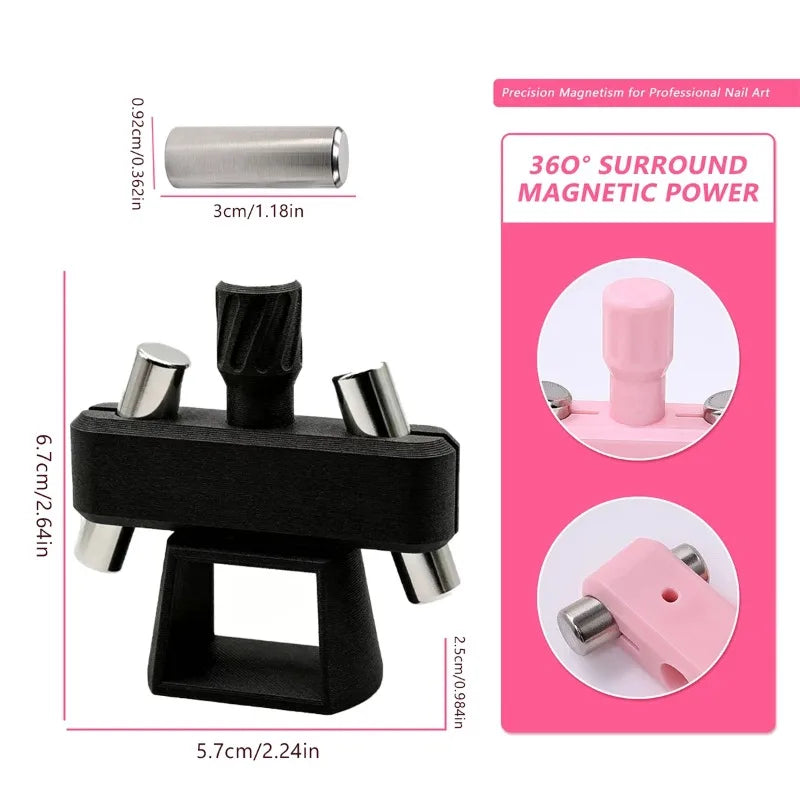 New Rotatable Glass Bead Cat-Eye Nail Art Magnet Gyroscope 3D Strong Magnet No Skills Cat Eye Effect Nail Art Tool for Beginners