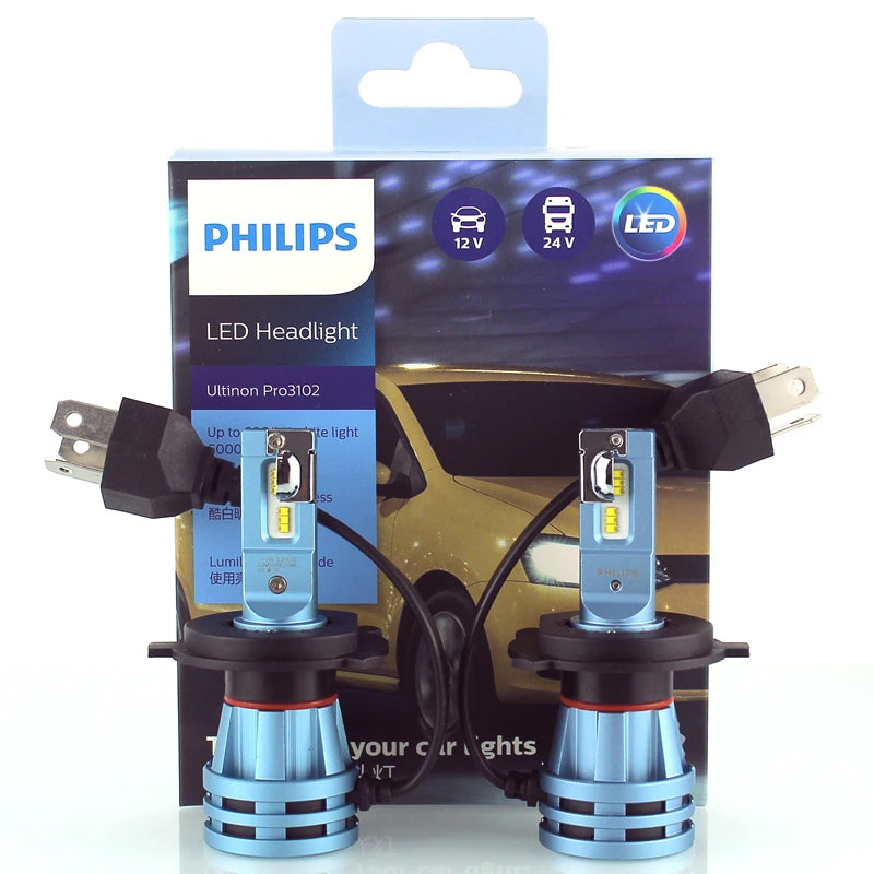 Philips LED H1 H3 H4 H7 H11 Ultinon Pro3101 12V/24V 6000K Bianco brillante HB3 9005 HB4 9006 HIR2 9012 Auto Faro Lampade a LED