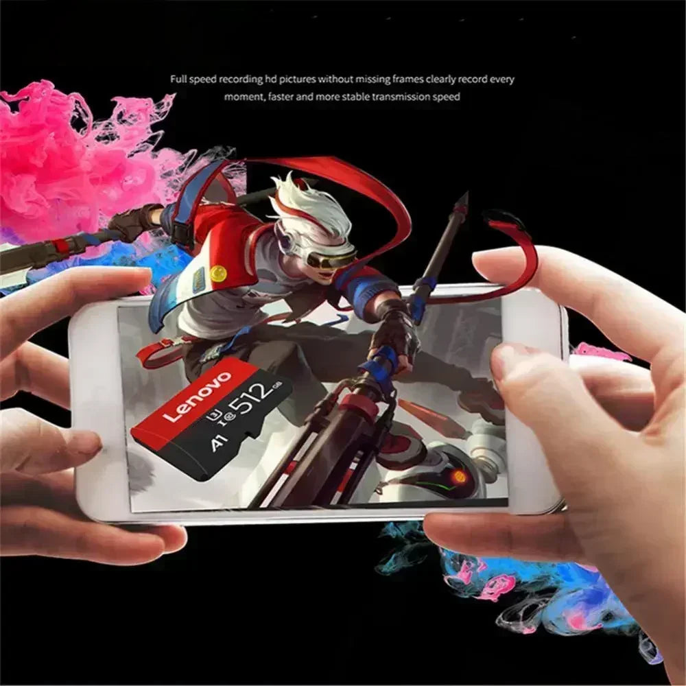 Scheda TF Lenovo ad Alta Velocità 512GB per Videosorveglianza, Micro SD 128GB 1TB, Scheda di Memoria ad Alta Durabilità Classe 10 U3 per Telecamera CCTV e Dashcam