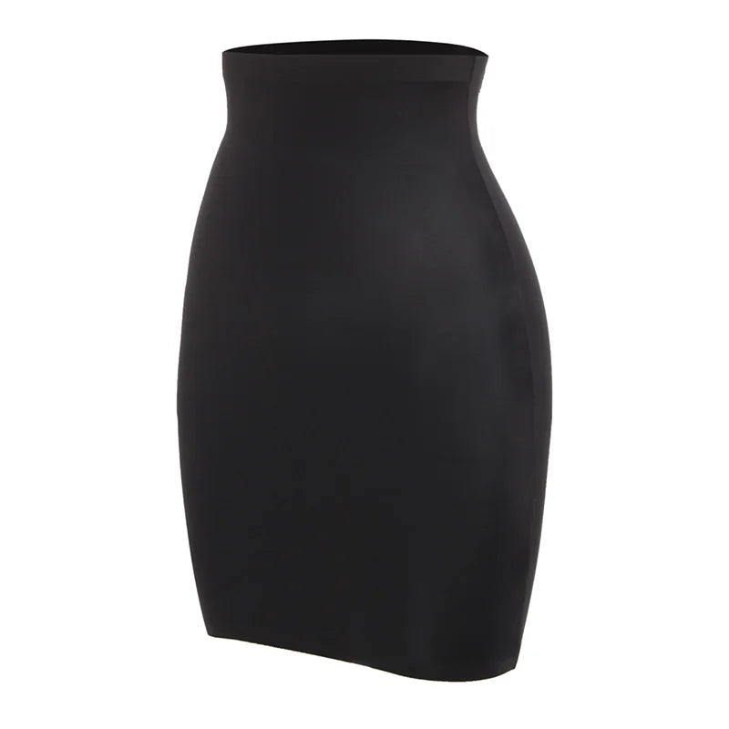 Sottogonna antiscivolo sopra il ginocchio Mezze sottoveste per abiti Shapewear Body Shaper Nuova gonna corta liscia per la biancheria intima con controllo della pancia