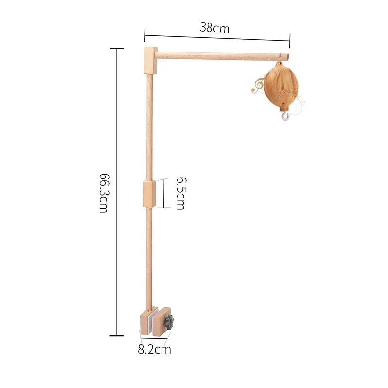 Carillon girevole per neonati Culla Imitazione Colore legno Appeso Sonaglio Bambino Lenitivo Giocattoli musicali 0-12 mesi Regalo per bambini