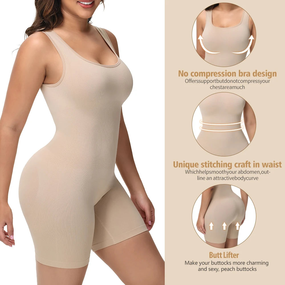 Pantaloncini con cinturino largo Body Shaper Body da donna Controllo della pancia Comodo abito modellante Intimo da donna con controllo completo del corpo Novità