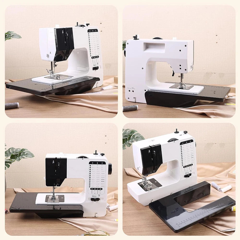 Macchina da Cucire Podofo a 12 Punti con Pedale, Velocità Regolabile, Mini Macchina da Cucire Portatile Elettrica per Principianti e Bambini, Macchina da Cucire Mini con Pedale e Velocità Alta-Bassa