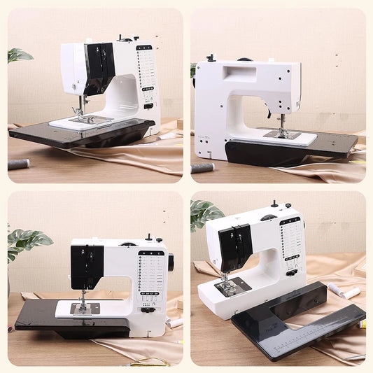 Macchina da Cucire Podofo a 12 Punti con Pedale, Velocità Regolabile, Mini Macchina da Cucire Portatile Elettrica per Principianti e Bambini, Macchina da Cucire Mini con Pedale e Velocità Alta-Bassa