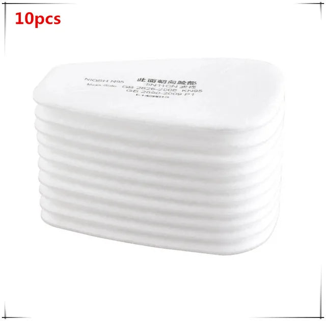 6001/6002/6004 Scatola di cartucce 5N11 Set di filtri in cotone per 3m 6200/7502/6800 Maschere antigas antipolvere Respiratore a spruzzo per verniciatura chimica