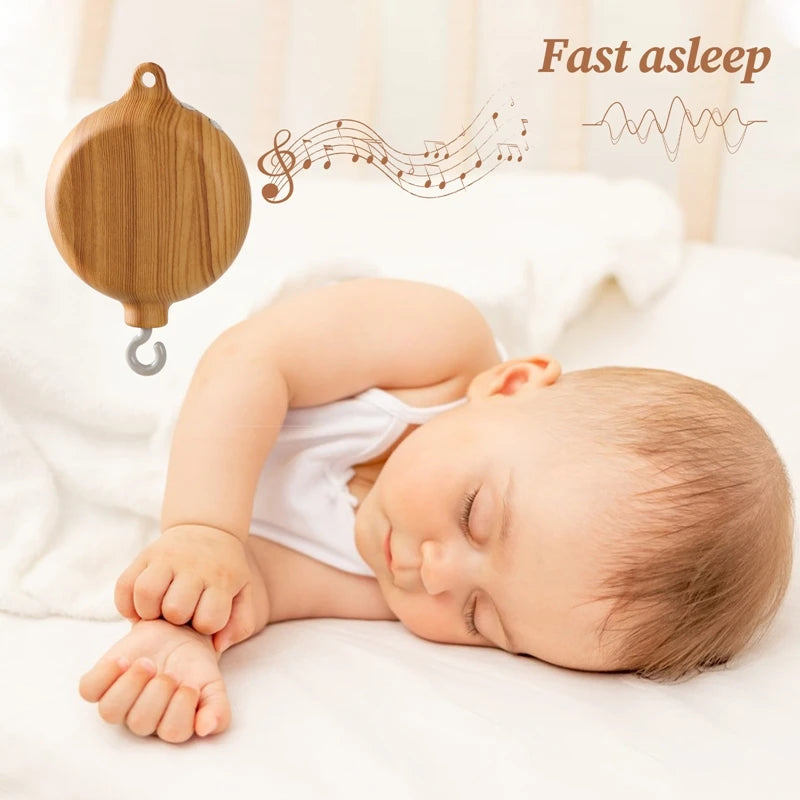 Carillon girevole per neonati Culla Imitazione Colore legno Appeso Sonaglio Bambino Lenitivo Giocattoli musicali 0-12 mesi Regalo per bambini