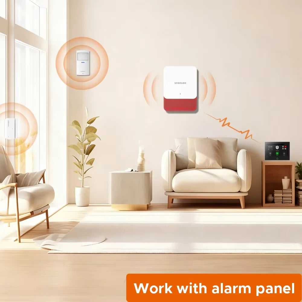Staniot Kit di protezione Lora da 7 pollici WiFi 4G Tuya Sistema di allarme domestico intelligente con batteria da 5000 mAh Distanza 500 M Funziona con Alexa