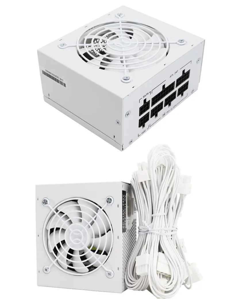 Alimentatore SFX completamente modulare da 600W, design compatto per case Mini-ITX SFF, ventola silenziosa da 90mm, tensione ampia 90-265V, per sistemi PC gaming compatti.