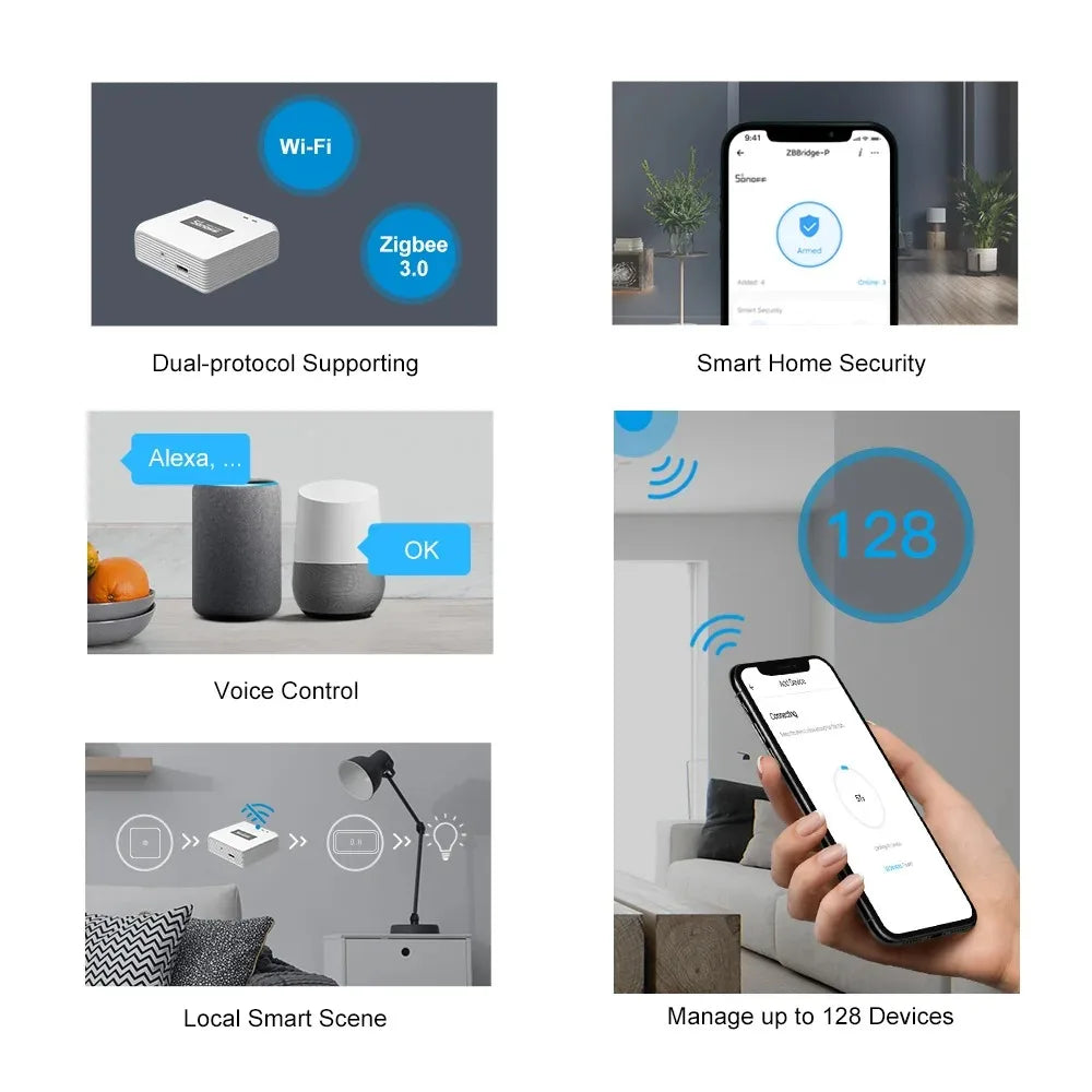 Sensore di Presenza Umana Zigbee SONOFF SNZB-06P, SNZB-03P, SNZB-04P, SNZB-05P, SNZB-06P, Sonoff SWV, Sonoff Water Valve Bridge Pro