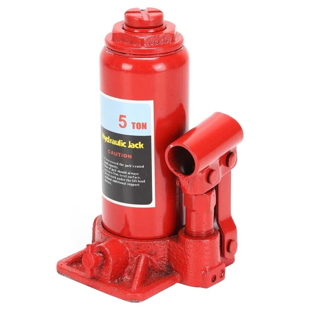 Martinetto idraulico a bottiglia da 5 tonnellate – Sollevatore verticale per riparazioni auto e sollevamenti pesanti, altezza minima 180 mm, altezza massima 355 mm, altezza di sollevamento 115 mm, peso leggero 2,7 kg, strut