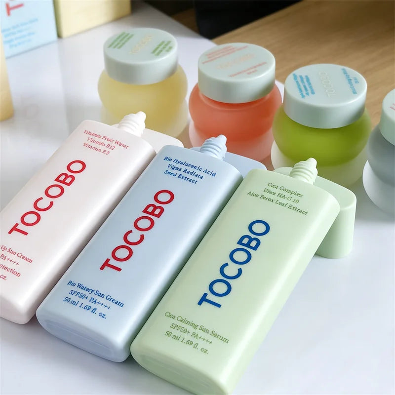 TOCOBO Sun Stick Collection Cotton Soft Waterproof Cooling Blue Green SPF50+ PA++++ Stick Solare Leggero Portatile per Applicazione Ripetuta