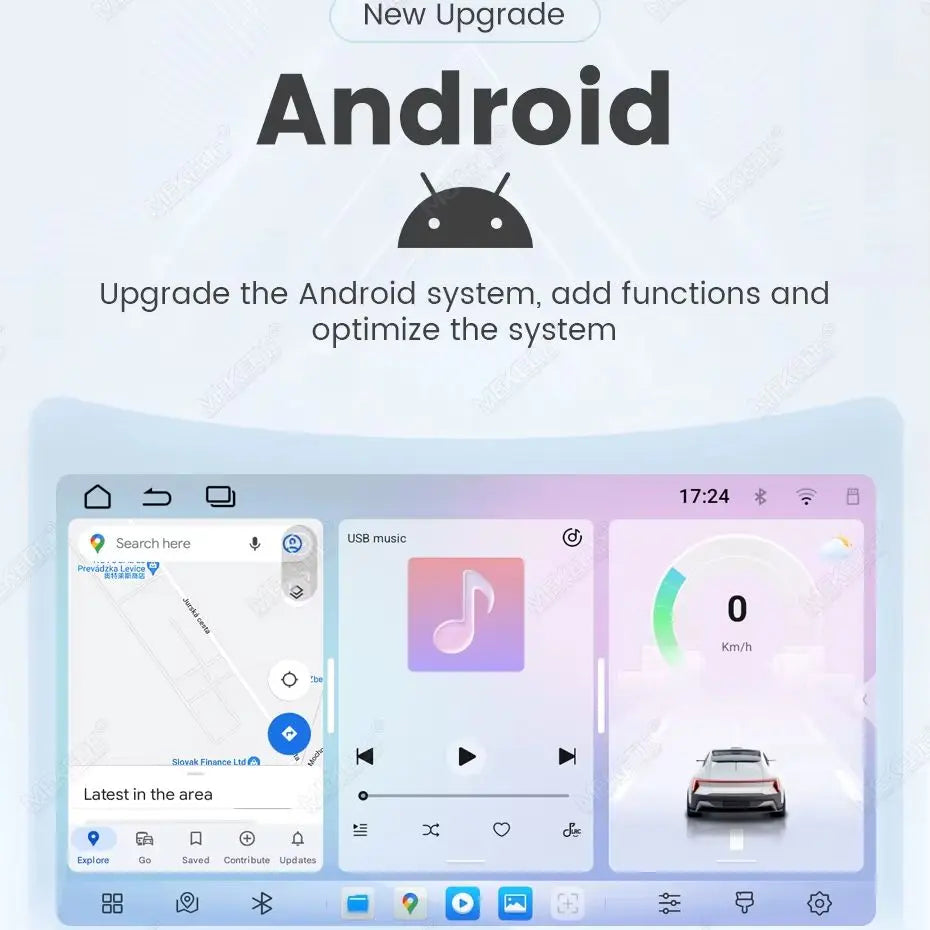 MEKEDE Autoradio universale da 7/9/10.1 pollici con CarPlay e Android Auto, navigatore GPS Android, lettore multimediale per Peugeot, VW, Nissan, Hyundai, Kia, Benz, Audi, BMW, con WiFi, touchscreen, autoradio, lettore video,