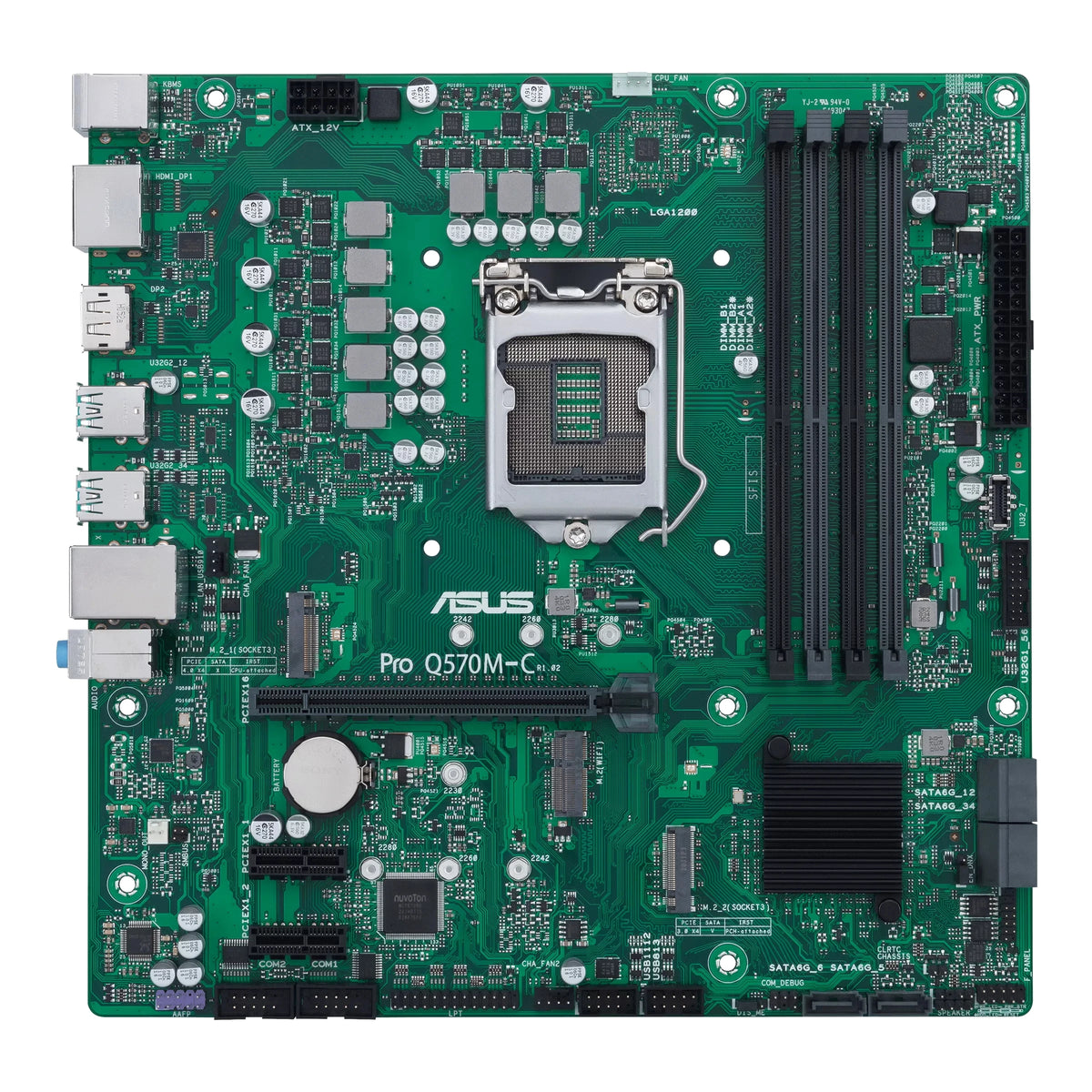 Scheda madre ASUS Pro Q570M-C/CSM LGA1200 Intel Q570 2XDP supporta CPU i3-10100 11700 10105 DDR4 128GB M.2 mATX TPM 2.0 BIOS COM
