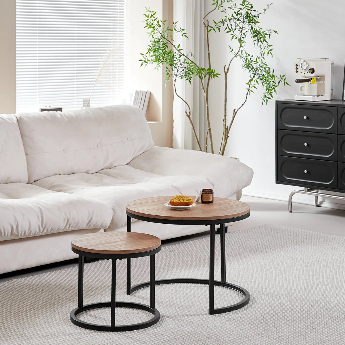 2 pezzi tavolino nordico 2 in 1 combinazione rotonda tavolo da tè per ufficio moderno e minimalista divano per la casa Ins tavolino soggiorno