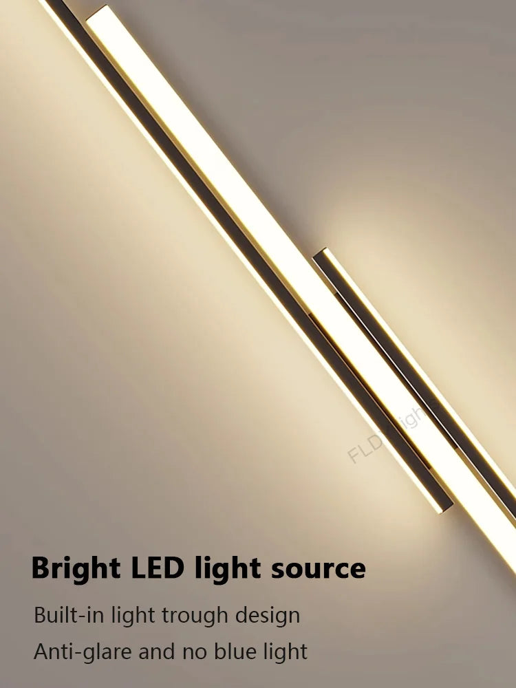Lampada da soffitto moderna linea Luci a LED Soggiorno Sala da pranzo Camera da letto principale Apparecchio Lampadario a soffitto Sconce da parete Apparecchio di illuminazione