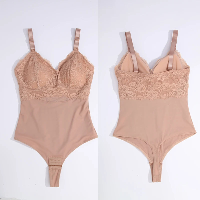 Perizoma in pizzo Body Shapewear Donna Nuovo Shaper per tutto il corpo Vita sottile Tummy Control Intimo Pancia piatta Corsetto liscio Nudo