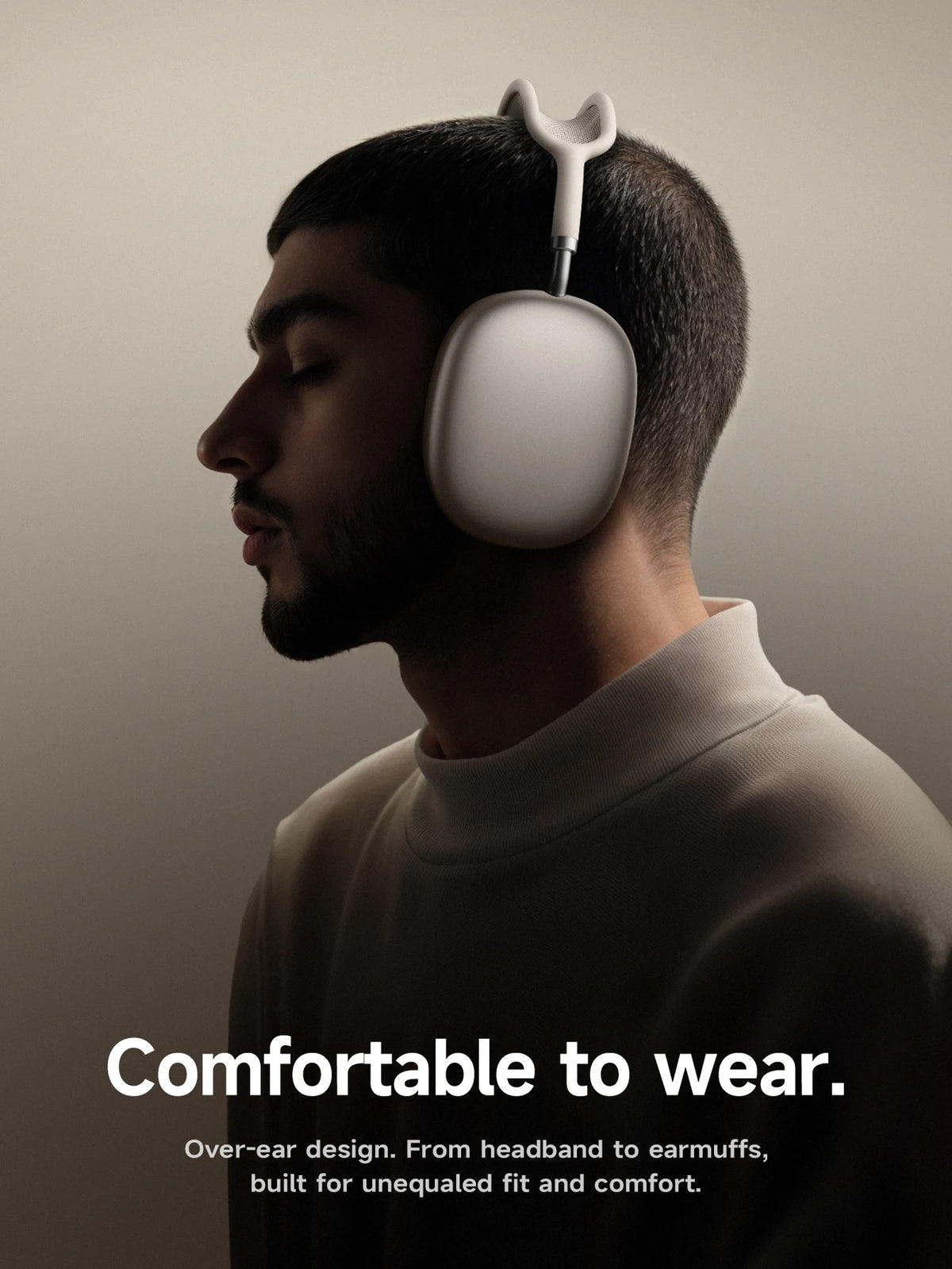 Cuffie Bluetooth HOCO W65 Plus con cancellazione del rumore ANC, auricolari wireless over-ear, suono Hi-Fi, cuffie sportive con pulsante.