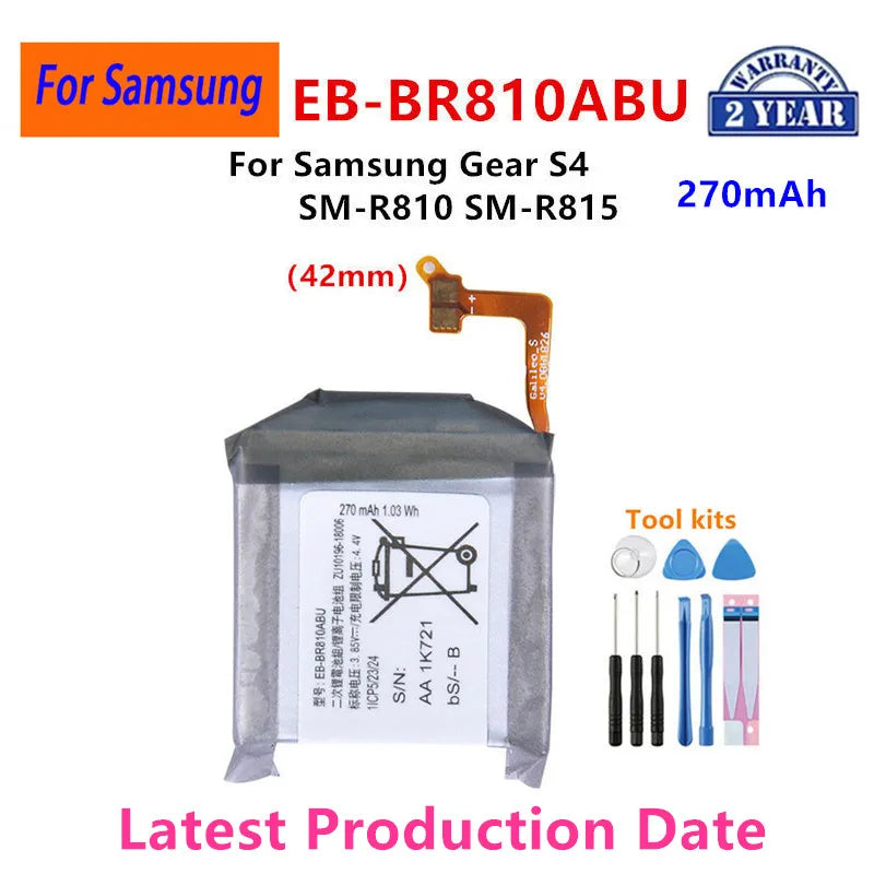 Nuova batteria per orologio Galaxy per Samsung Galaxy Watch Gear Live/S2 classic/Gear S4/Gear 1/Active 1 2 3/ Watch 3/ Gear S/Gear 2