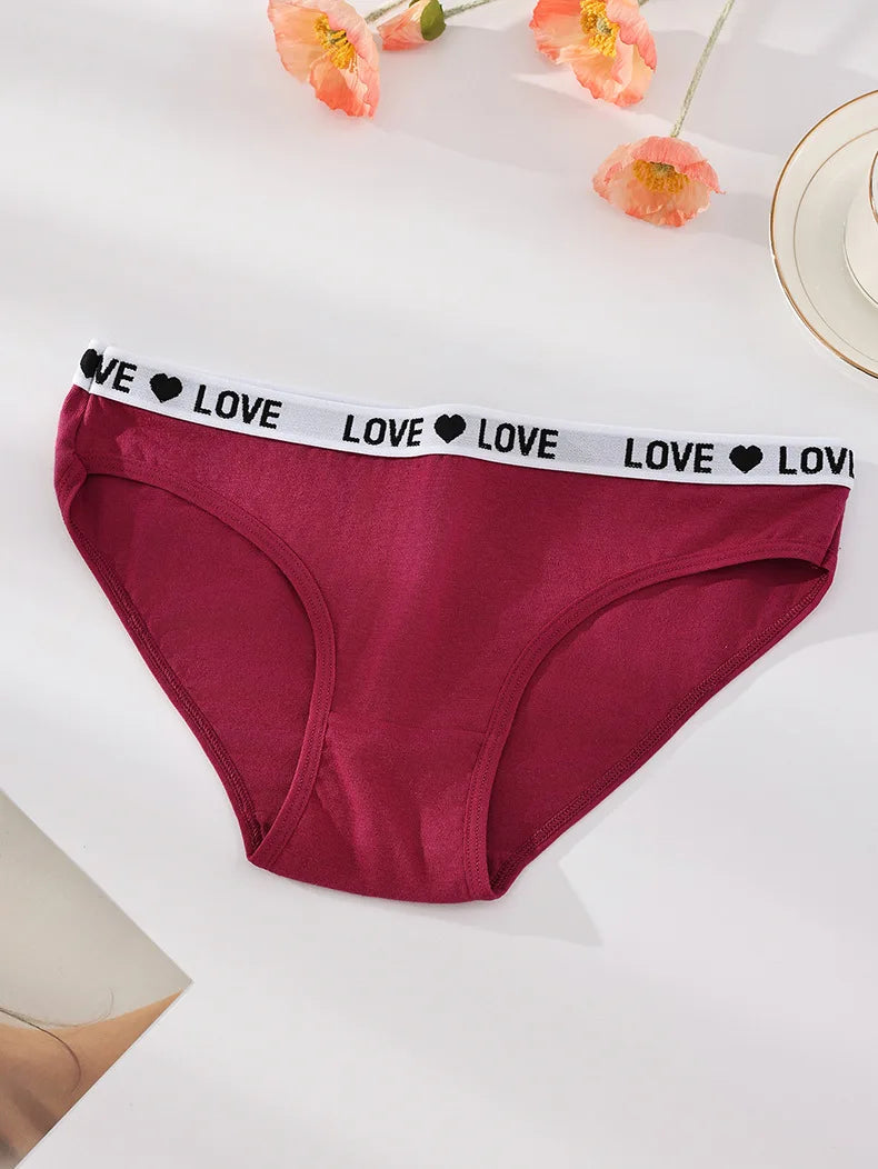 7 Pz/set Mutandine di Cotone da Donna Sexy Mutande a Righe Morbide Lettera Carina Slip per Ragazze Femminile Traspirante Stretch Lingerie XS-XL