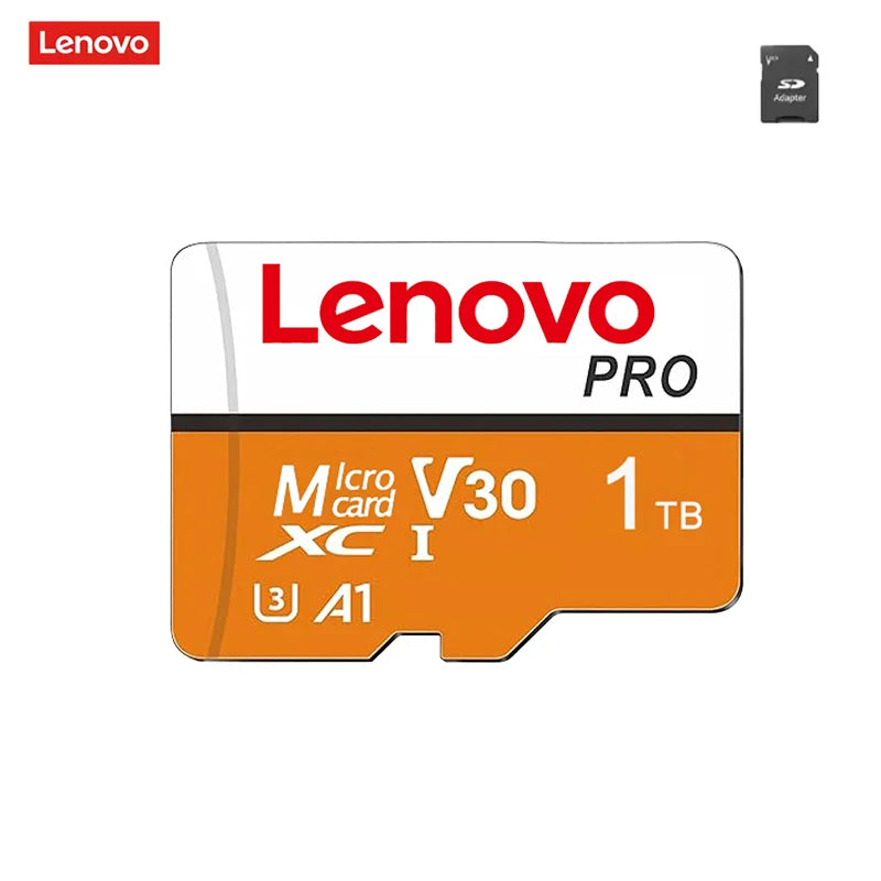 Scheda di memoria Micro SDXC Lenovo ad alta velocità, disponibile nelle versioni da 512 GB, 256 GB, 1024 GB e 128 GB, standard UHS-I V30 U3, per la registrazione di video in 4K e per fotocamere di droni.
