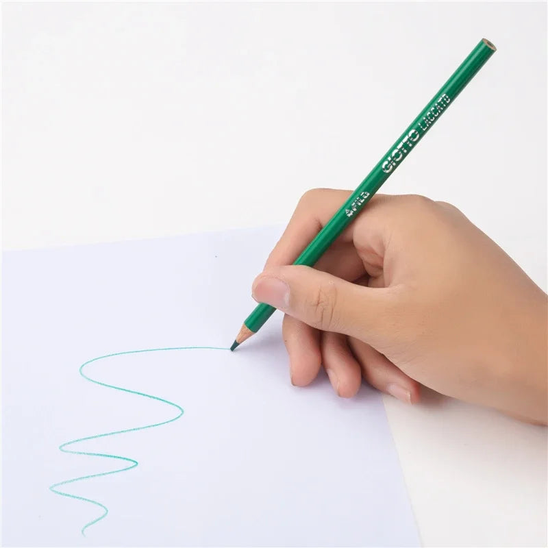 24 pezzi/scatola matite colorate in legno Kawaii bambini disegni matita rotonda d'arte non tossica per materiale scolastico per studenti