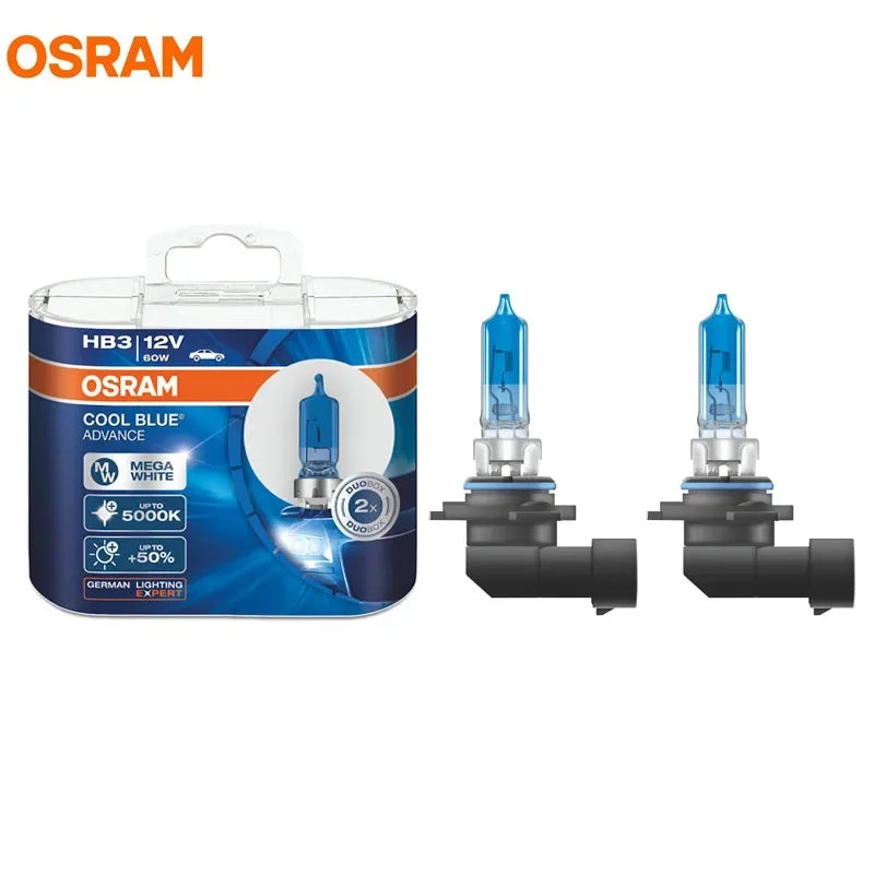OSRAM Cool Blue Advance H4 H7 H9 H11 12V 5000K Bianco puro H1 H3 HB3 HB4 Xenon Look Auto Lampade alogene Faro originale