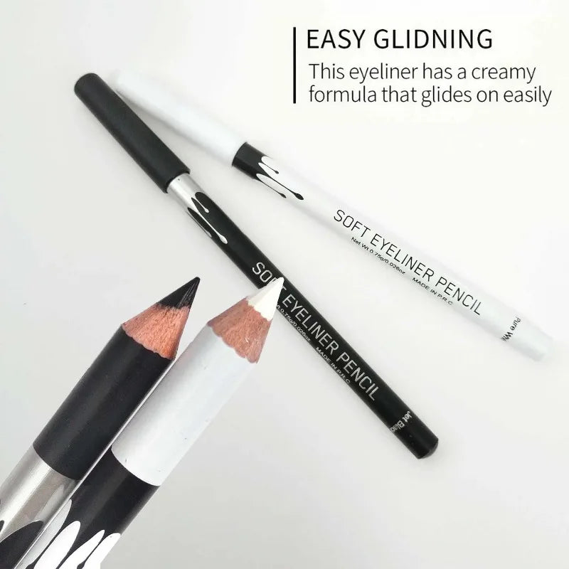 1/12 pezzi Eyeliner Bianco per Trucco Occhi, Lunga Durata, Facile da Applicare, Illuminante per Occhi, Impermeabile, Matite Eyeliner alla Moda, Strumenti per il Trucco degli Occhi