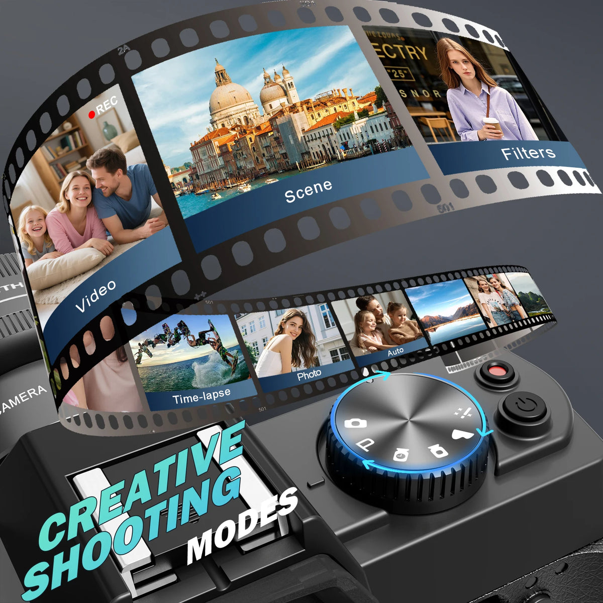 Videocamera Vlog NBD 64MP 5K con Zoom Digitale 16X, Schermo Ribaltabile da 3 Pollici, Microfono e Batteria a Lunga Durata per YouTube, Streaming Live, Selfie, Regalo per Ragazze