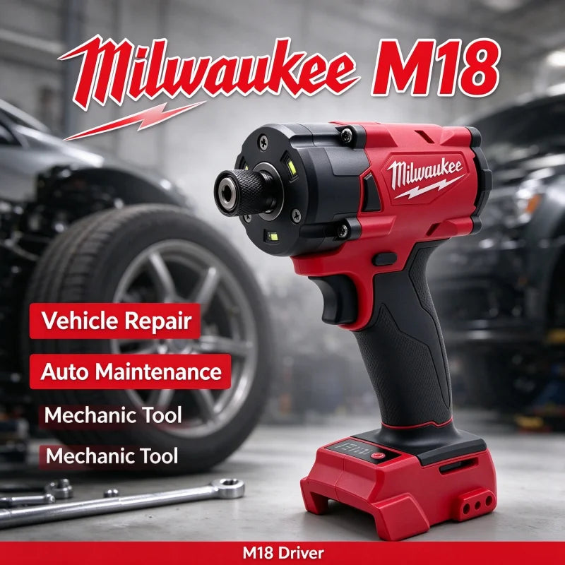 Avvitatore a impulsi senza spazzole Milwaukee M18 con attacco esagonale da 1/4", utensile elettrico compatto a batteria 18V ad alta coppia per il fissaggio di viti
